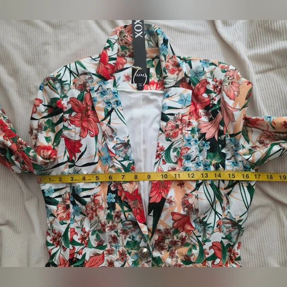 XOXO Floral Blazer Jacket Multicolored Sz S NWT. BLAZER ONLY - Picture 8 of 13